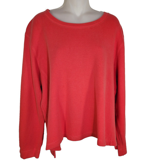 Orvis Sweaters - Orvis Women Sweater Size XL Petite Red Long Sleeve Pullover Cotton Outdoors Knit